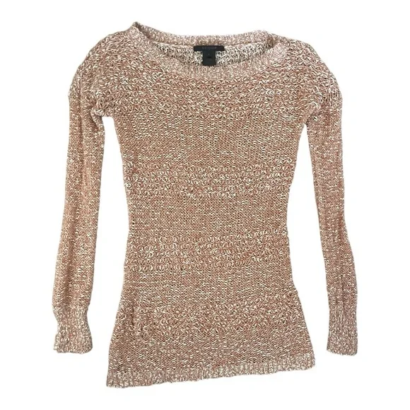 Scoop NYC Loose-Knit Cashmere/Silk Peach/Blush Sweater or Dress.Size Small. GUC. - Picture 14 of 14